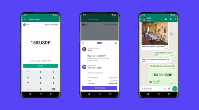 Novi ile WhatsApp üzerinden kripto para transferi dönemi başlıyor