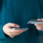 Online shopping using smartphone with credit card